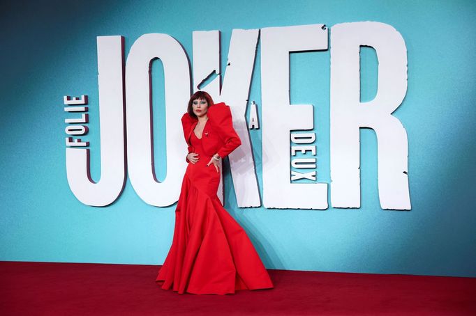 Zpěvačka Lady Gaga na londýnské premiéře filmu Joker: Folie à Deux.