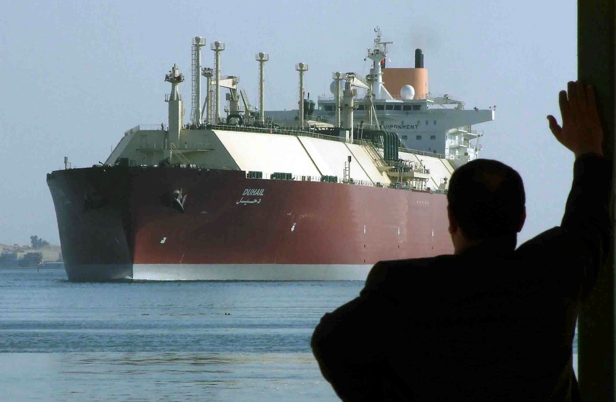 Katarský tanker Duhail převážející plyn