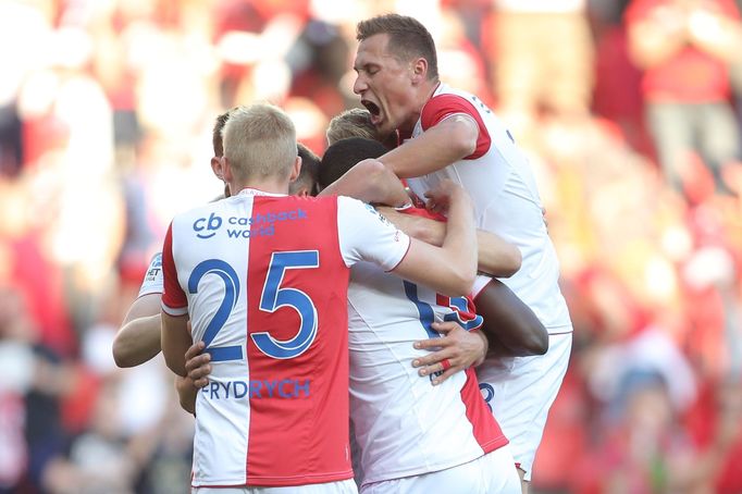 HET liga: Slavia - Plzeň, radost