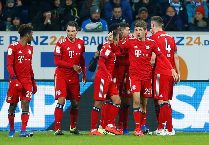 Soccer Football - Bundesliga - TSG 1899 Hoffenheim v Bayern Munich - PreZero Arena, Sinsheim, Germany - January 18, 2019   Bayern Munich's Leon Goretzka celebrates scorin