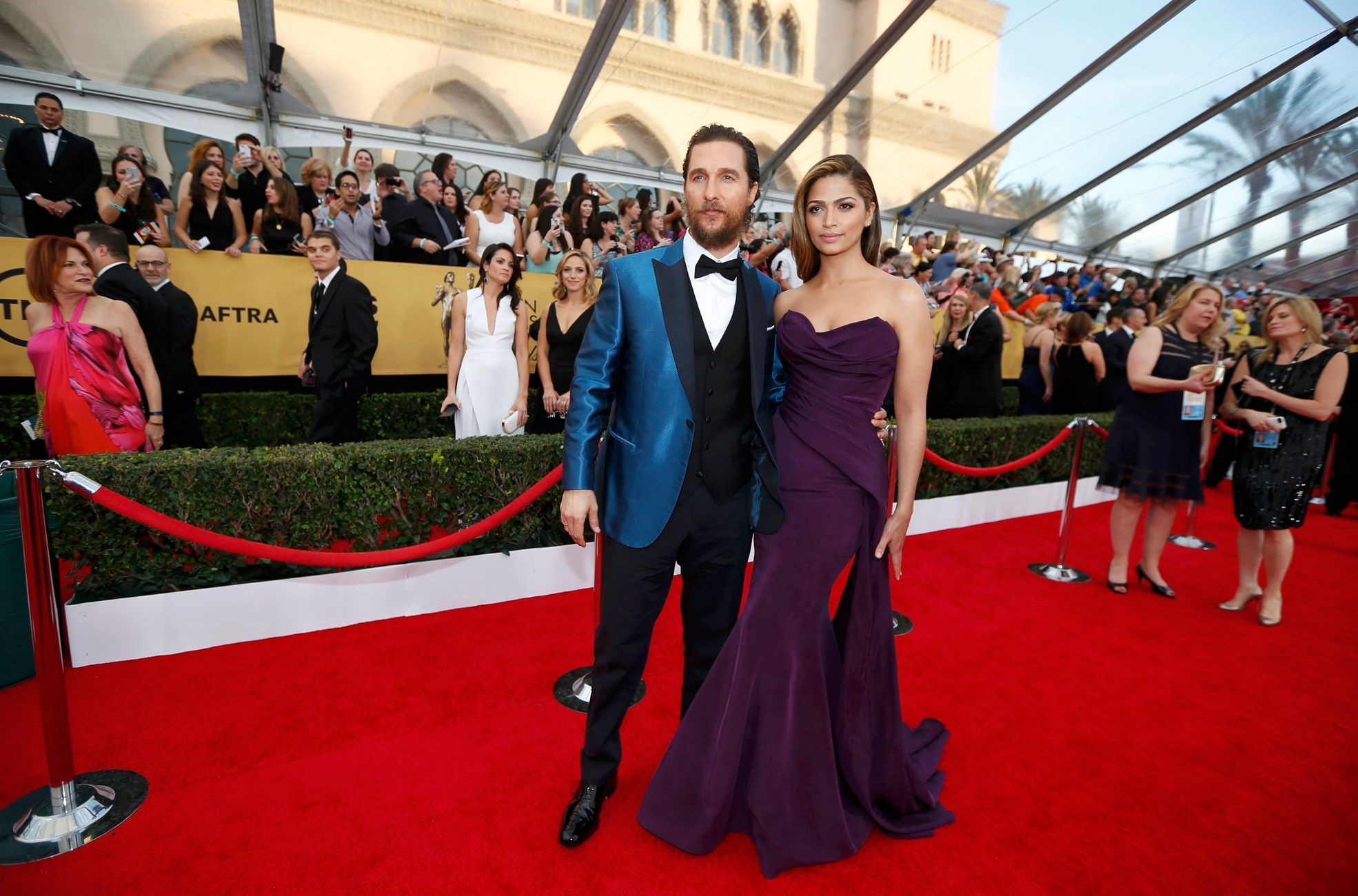 Matthew MacConaughey s manželkou Camilou Alves (Screen Actors Guild Awards v Los Angeles)