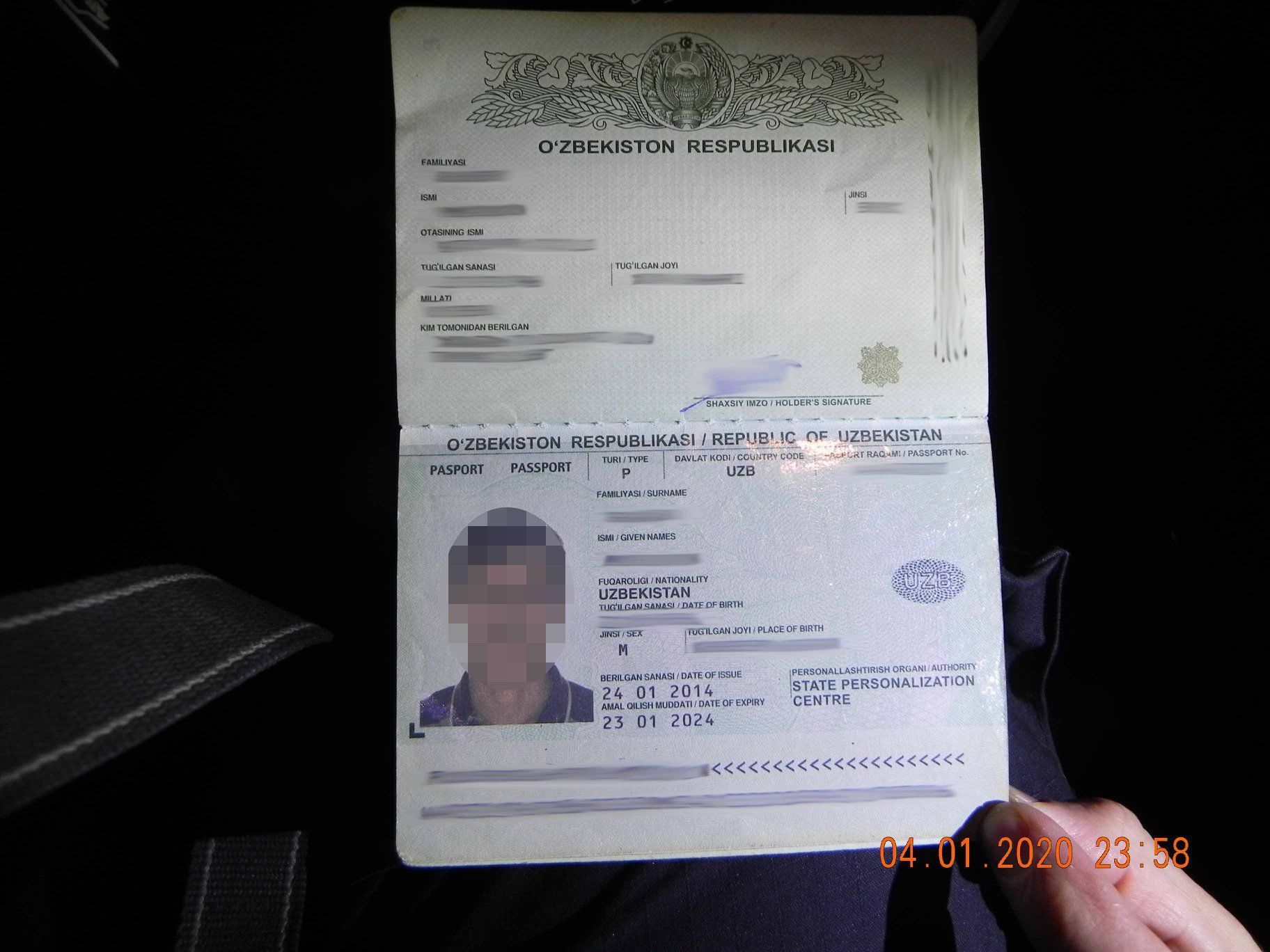 Uzbecký pas