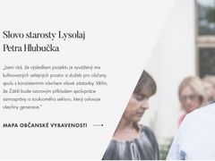 Citace starosty Hlubučka na webu realitního projektu.