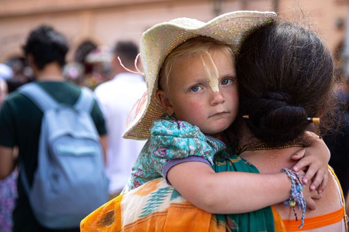 Indický festival vozů Rathayatra hnutí Hare Krišna.