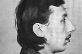 Policejní snímek sériového vraha Ladislava Hojera. Výřez z mugshot triptychu.