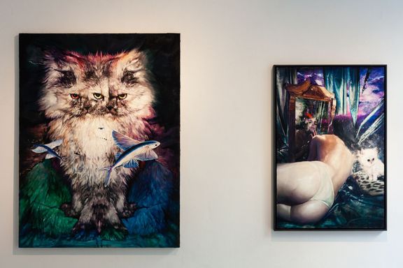Snímek z výstavy Martina Edera, kterou v pražské DSC Gallery připravila Jane Nealová.