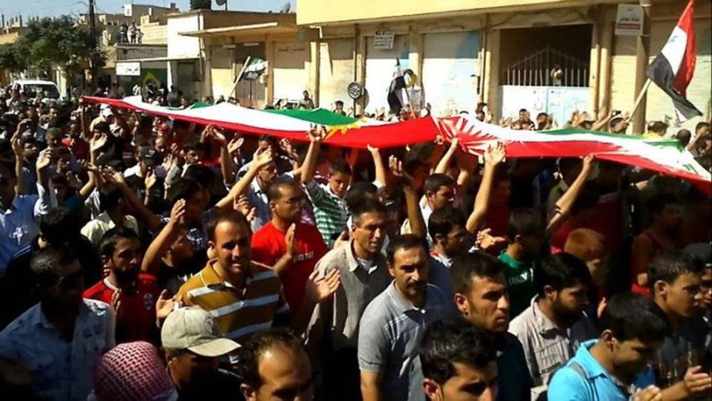 Sýrie demonstrace 7. 10.