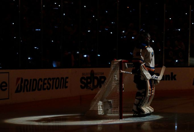 7. finále NHL 2018/19, Boston - St. Louis: Brankář St. Louis Jordan Binnington