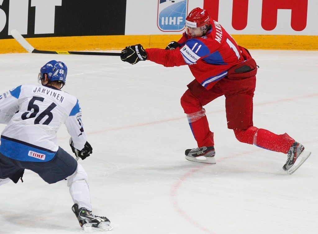Rusko - Finsko, semifinále, Malkin dává gól
