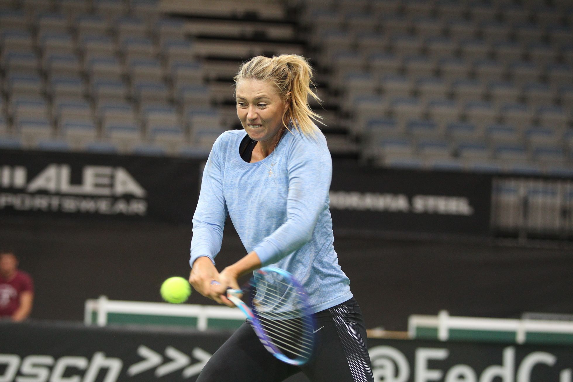 Maria Šarapovová před finále Fed Cupu 2015
