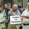 Demonstrace na podporu Jiřího Čunka