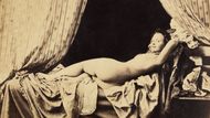 Félix Jacques Moulin: Ženský akt (dílo z roku 1856 je připisováno Moulinovi, albuminový stříbrný tisk). Ze sbírek Muzea J. Paula Gettyho v Los Angeles.