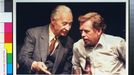 Sametová revoluce 1989 v Československu - Alexandr Dubček a Václav Havel.