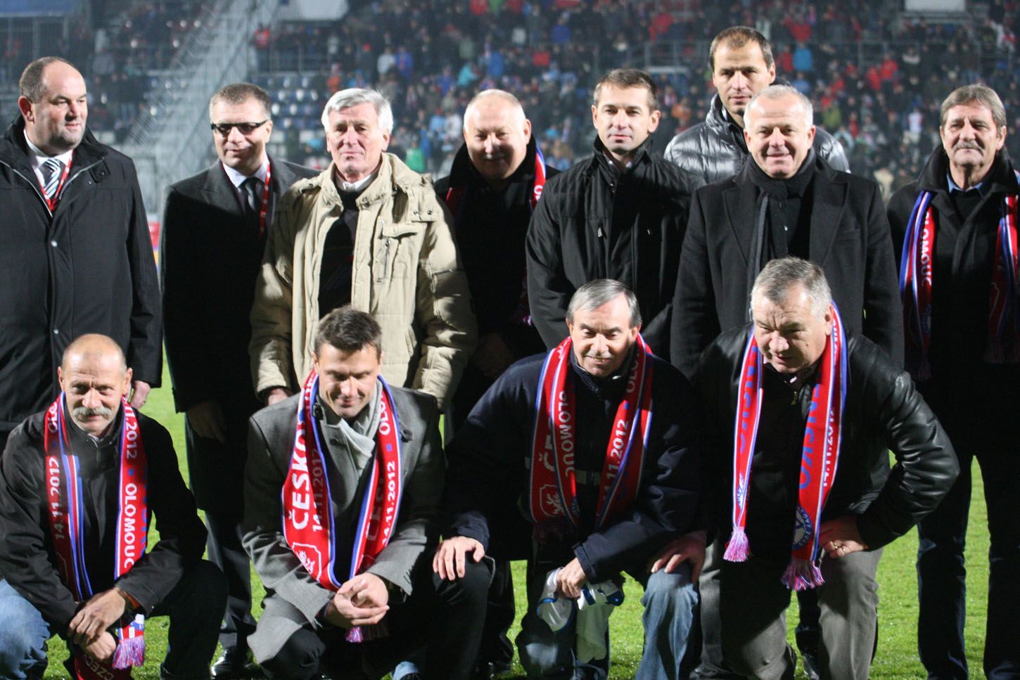 Čeští fotbaloví bafuňáři v přátelském utkáním se Slovenskem v listopadu 2012.