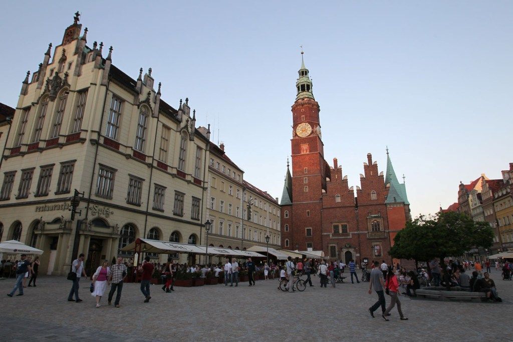 Wroclaw: náměstí Rynek, radnice