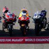 Motocykly před závodem MotoGP v rámci GP Španělska 2020