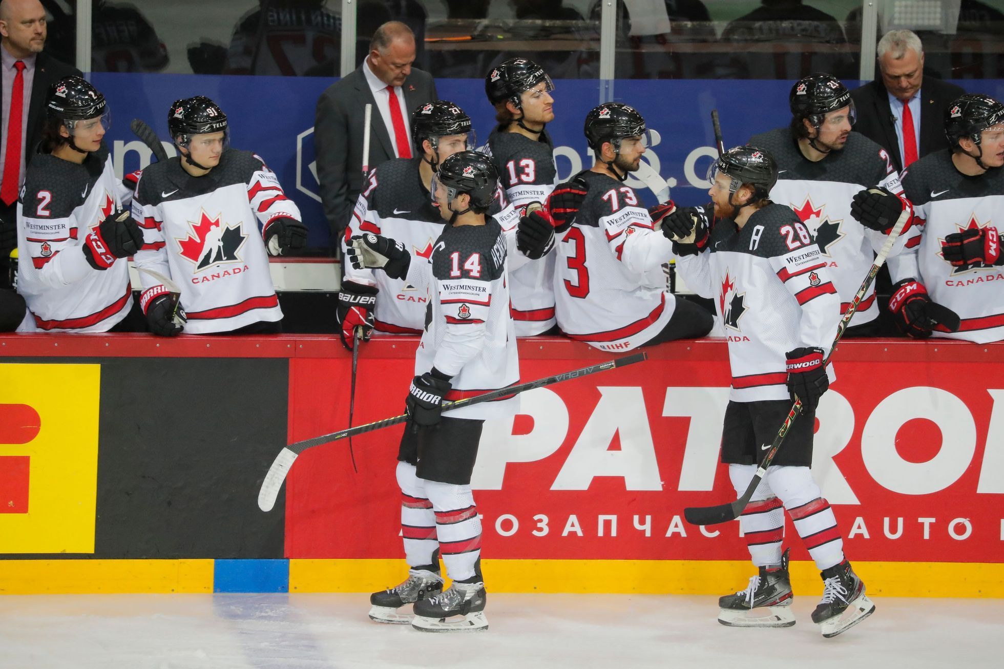 Kanadská radost ve čtvrtfinále Rusko - Kanada na MS 2021
