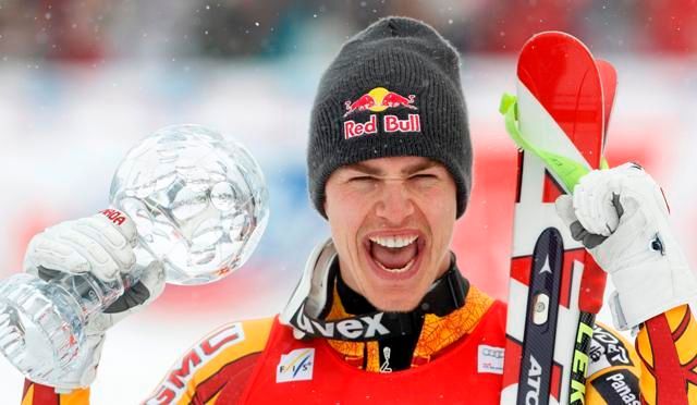 Eric Guay vyhrál malý kříšťálový glóbus