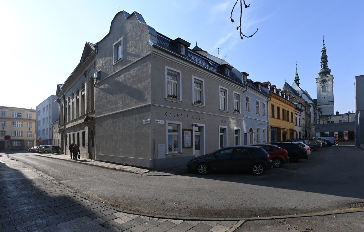 Bývalá synagoga Bet ha-midraš v Demelově ulici, 10. února 2023, Prostějov.