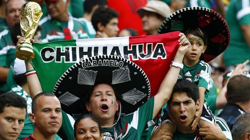 MS 2014, Mexiko-Chorvatsko: fanoušci Mexika