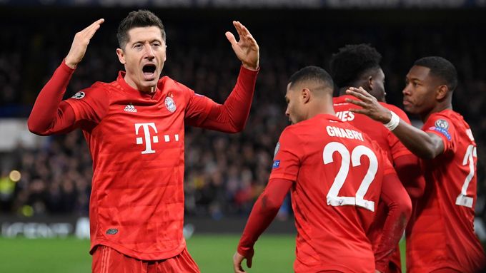 Robert Lewandowski a jeho spoluhráči z Bayernu Mnichov