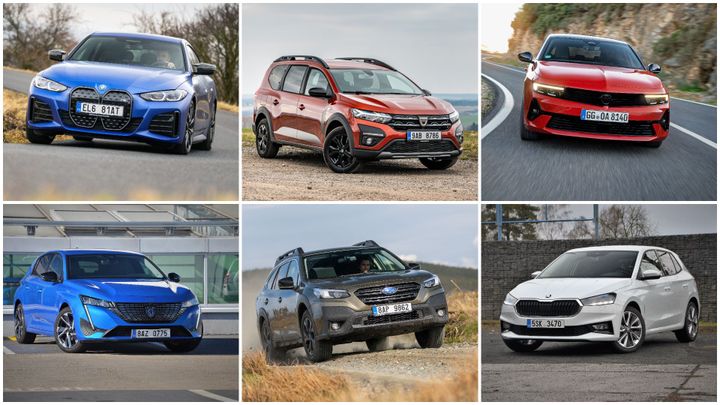 Ve finále o české Auto roku je šest aut, jen jeden elektromobil a jedna škodovka; Zdroj foto: Martin Přibyl, Subaru, BMW, Dacia, Opel