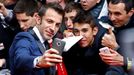 Player Alessandro Del Piero of Italy takes a 'selfie' with supporters as he arrives for the FIFA Ballon d'Or 2014 soccer awards ceremony at the Kongresshaus in Zurich Jan