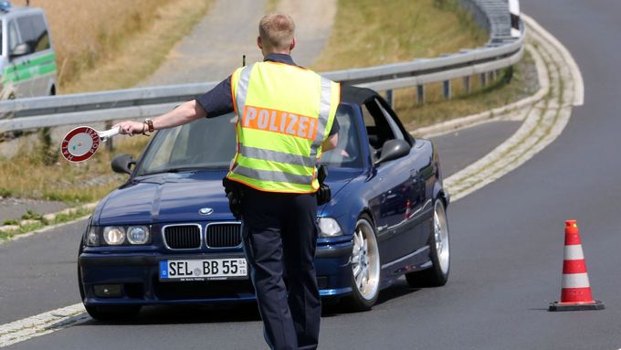 Kontroly Bavorské pohraniční policie.