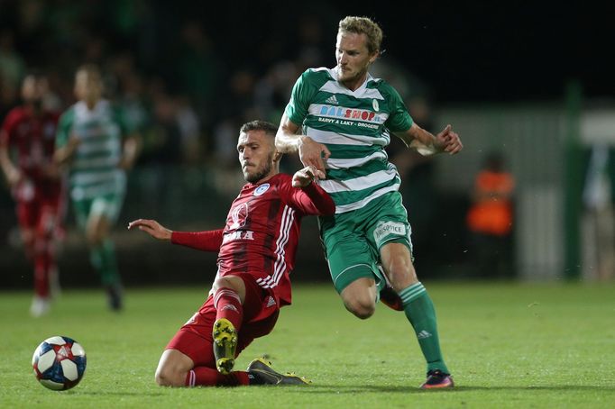 fotbal, Fortuna:Liga 2019/2020, Bohemians - Olomouc, Daniel Krch (vpravo) v akci