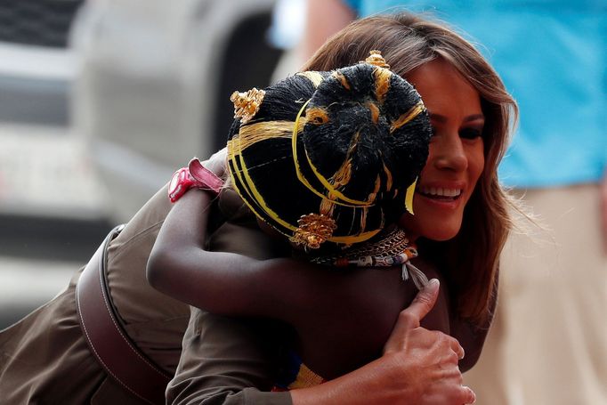 Melania Trumpová v ghanské metropoli Accra v rámci své pětidenní cesty po Africe