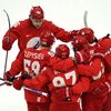 Rusové slaví druhý gól v zápase Česko - Rusko na ZOH 2022 v Pekingu
