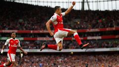 PL, Arsenal-Chelsea: Alexis Sánchez slaví gól na 1:0