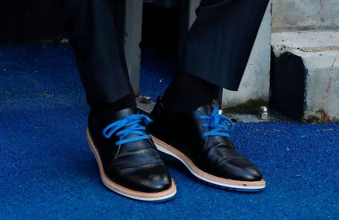 General view of the shoes of Real Madrid's Cristiano Ronaldo before the game