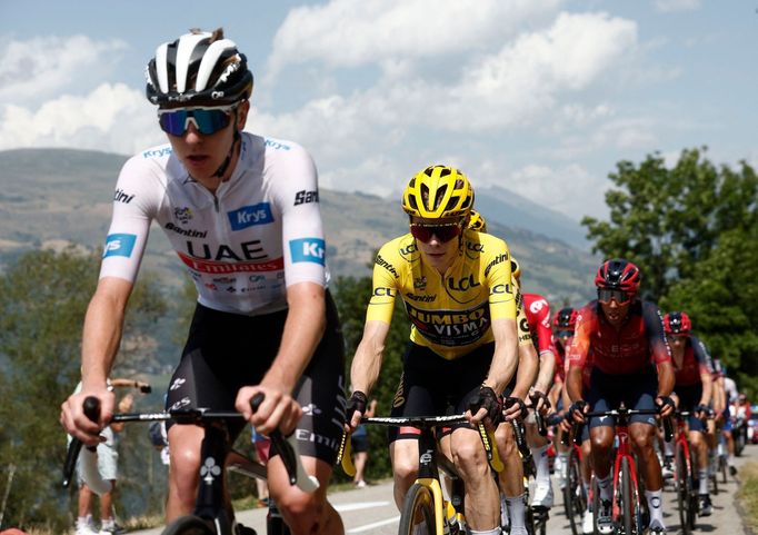 17. etapa Tour de France 2023: Tadej Pogačar a Jonas Vingegaard.