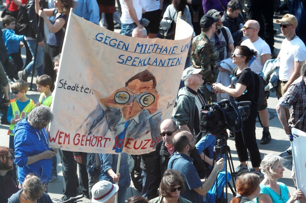 Berlín protesty bydlení
