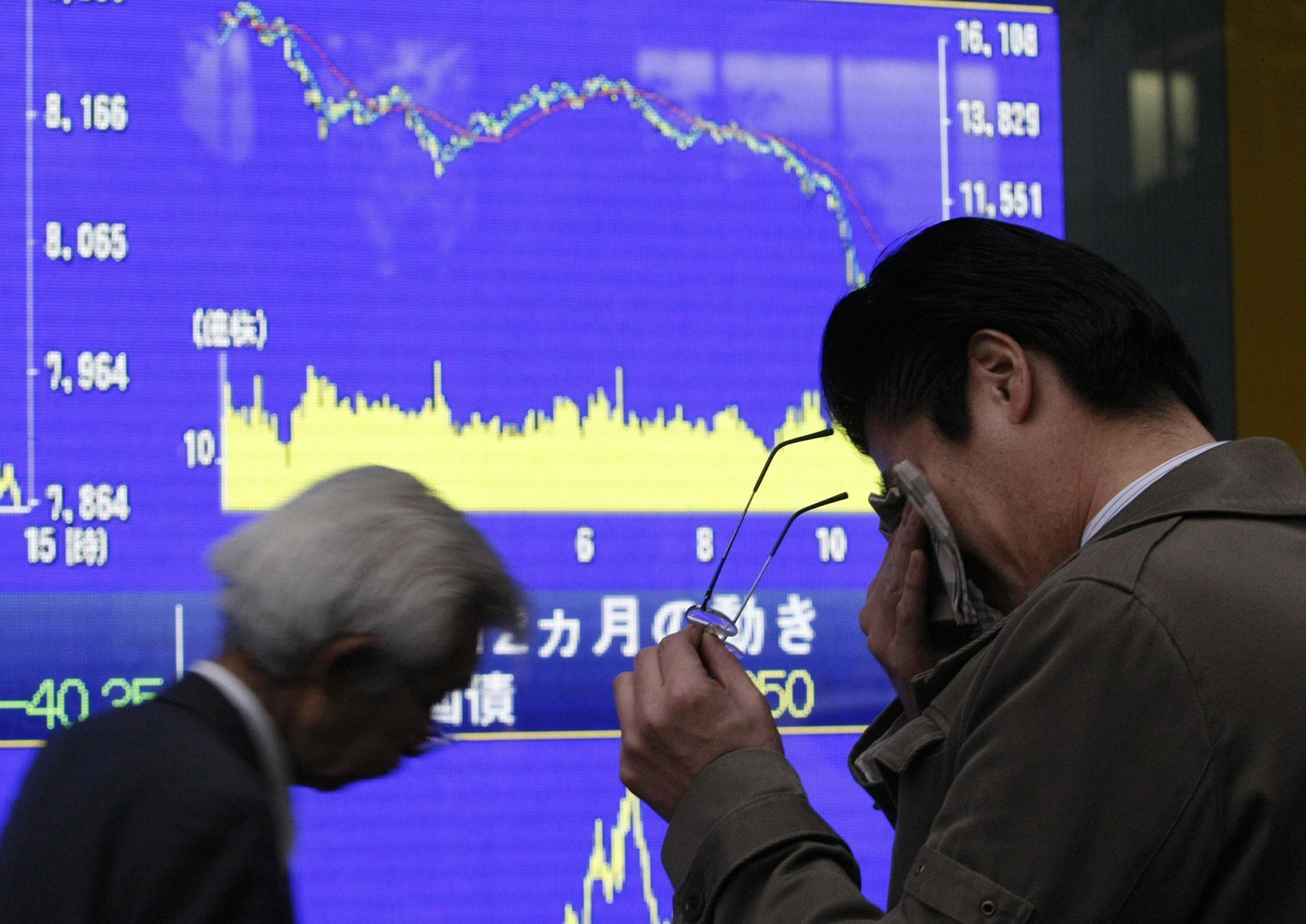 Fotogalerie / Ekonomická krize / Reuters /  16_ 31. prosince 2008_Světové burzy oznámily indexy rekordní ztráty