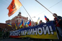 V Moskvě lidé protestovali proti válce na Ukrajině