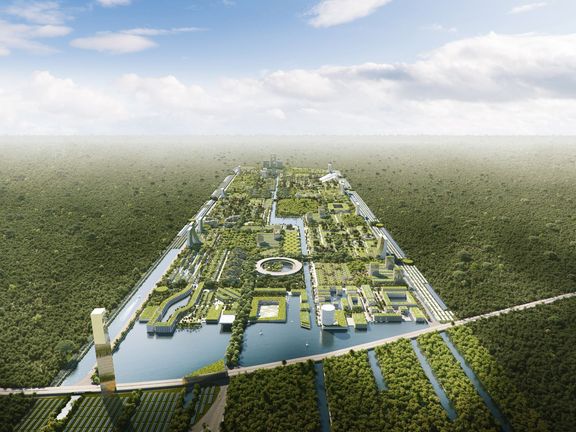 Vizualizace Smart Forest City, které má vyrůst v mexickém Cancunu.