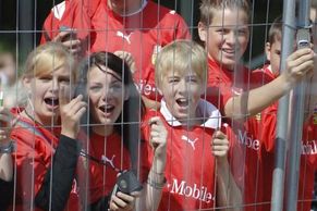 Trénink českých fotbalistů ve Westerburgu