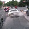 Shořelá tramvaj v Plzni
