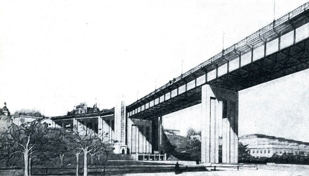 Návrh Nuselského mostu - soutěž 1933