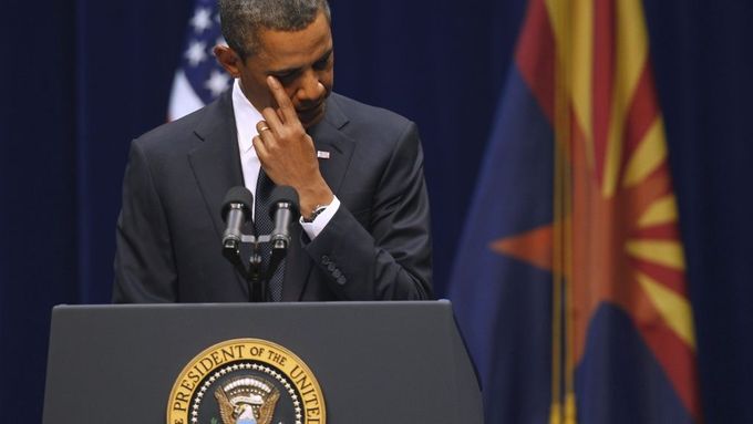 Prezident Obama neskrýval při svém projevu dojetí