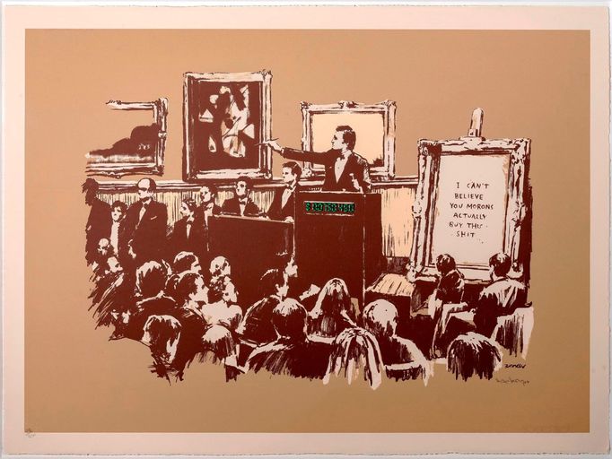 Umělec, jenž se zabývá politickým aktivismem, v dílech plných metafor a nadsázky reflektuje problematiku sociálního dění. Banksy díla vytváří hlavně na veřejných místech.