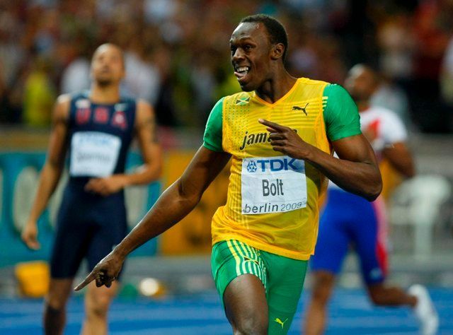 Radující se Usain Bolt