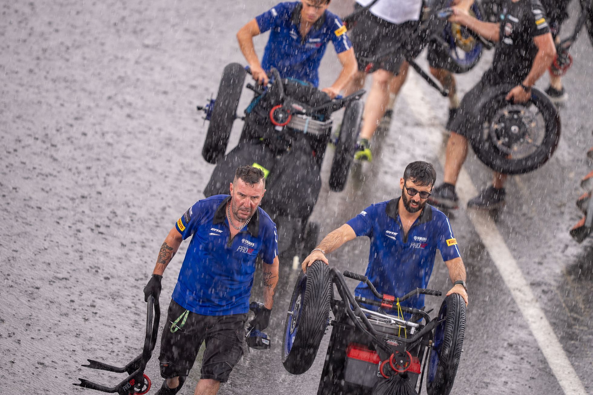 MS superbiků Most 2023: déšť