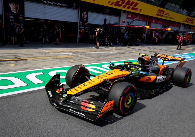 Lando Norris, McLaren v kvalifikaci na VC Rakouska F1 2025