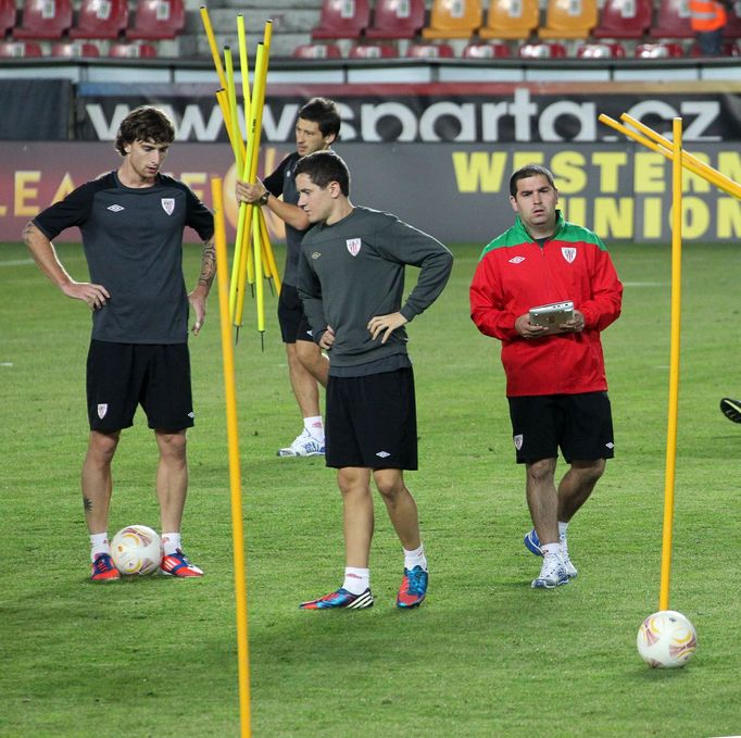 Fotbalisté na tréninku Bilbaa před utkáním Evropské ligy 2012/13 se Spartou Praha.