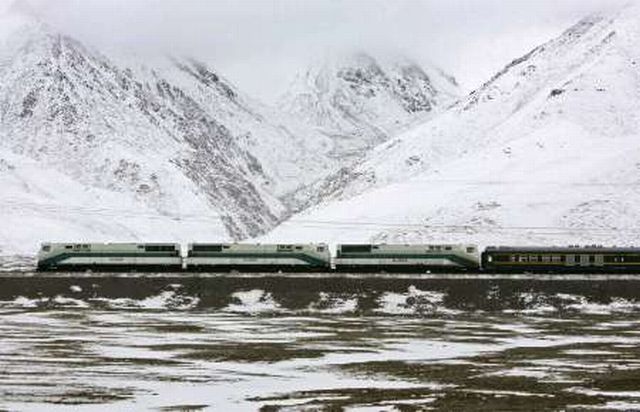 Čína Tibet železnice 3