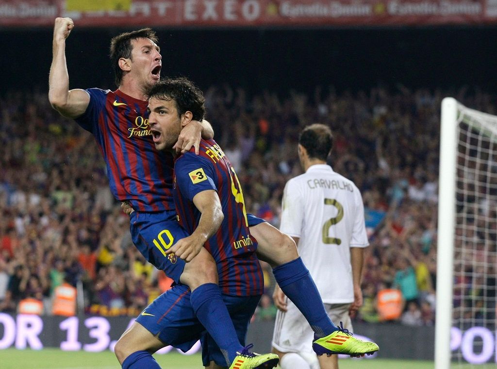 Španělský superpohár: Barcelona - Real (Messi, Fábregas)