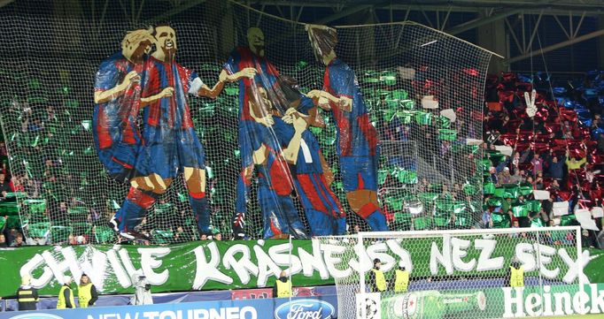 LM, Plzeň - CSKA Moskva: choreo Plzně